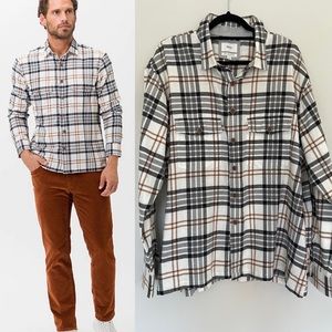 New Brax Men’s XXXL Cozy Light Flannel Button Down Shirt Modern Fit 100% Cotton